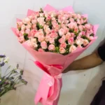 50 pink roses bouquet 
