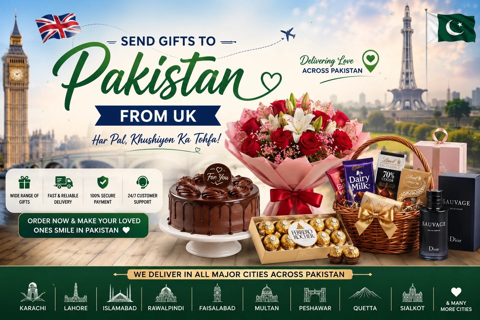 send gifts to pakistan from uk