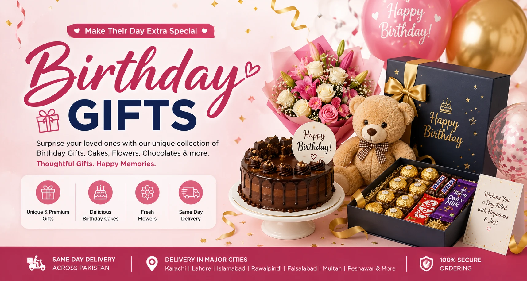 Send Birthday Gifts Online in Pakistan